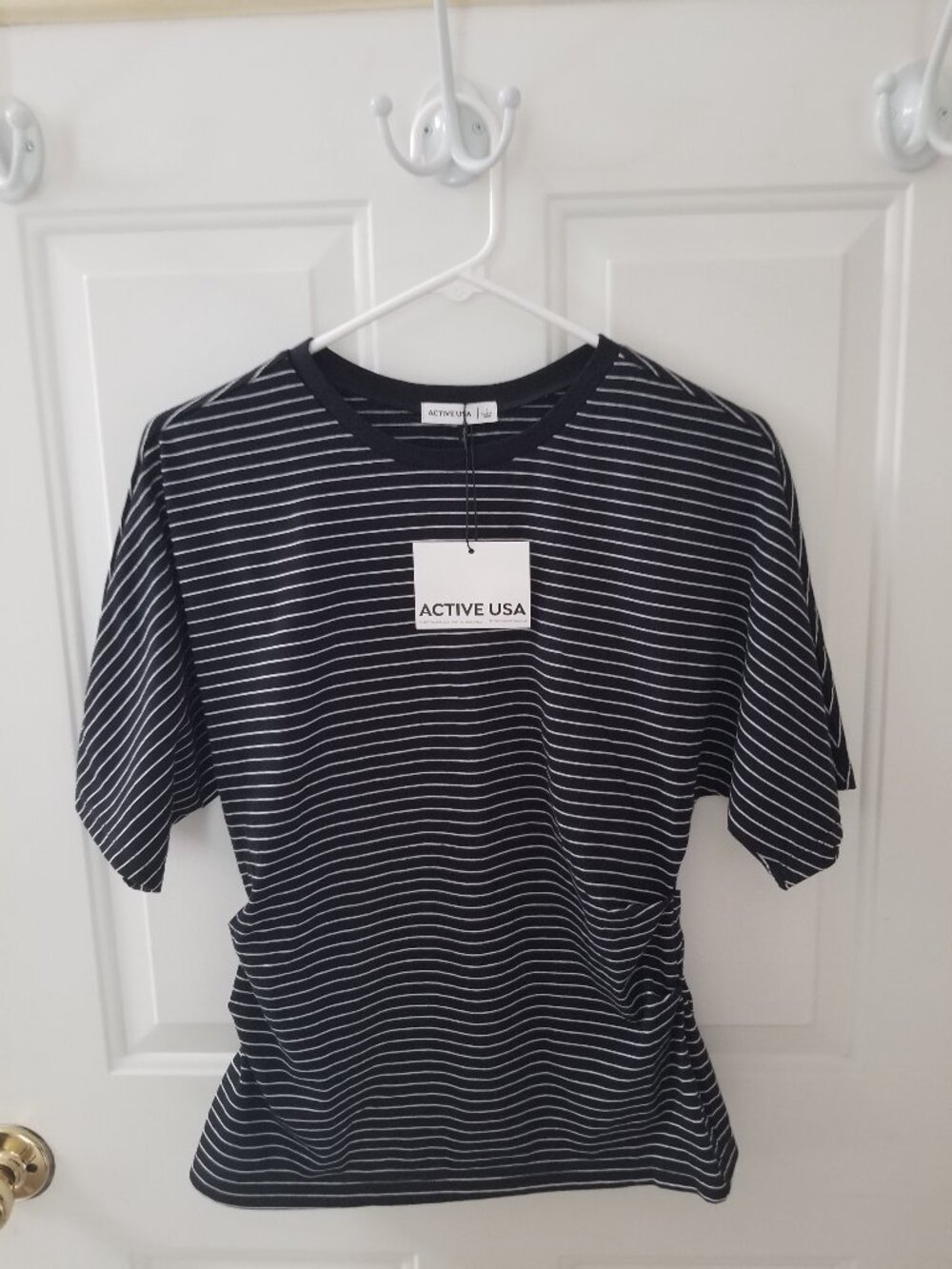 Womens Black Striped Shirt NWT